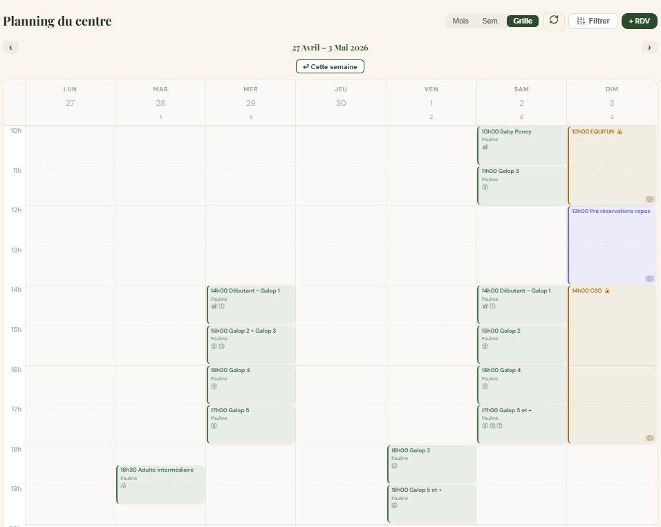 Planning Horsio — vue grille semaine